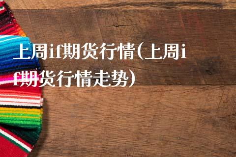 上周if期货行情(上周if期货行情走势)_https://www.zztgc.com_期货直播_第1张