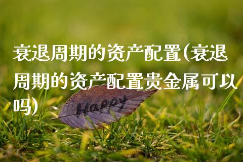 衰退周期的资产配置(衰退周期的资产配置贵金属可以吗)_https://www.zztgc.com_黄金期货_第1张