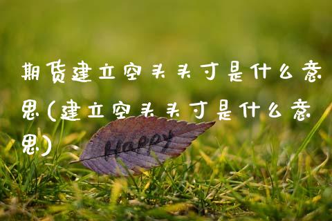 期货建立空头头寸是什么意思(建立空头头寸是什么意思)_https://www.zztgc.com_期货直播_第1张