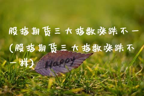 股指期货三大指数涨跌不一(股指期货三大指数涨跌不一样)_https://www.zztgc.com_期货入门_第1张