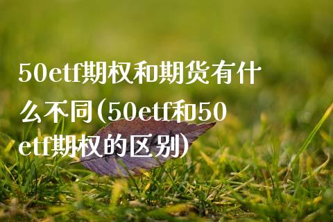 50etf期权和期货有什么不同(50etf和50etf期权的区别)_https://www.zztgc.com_原油期货_第1张