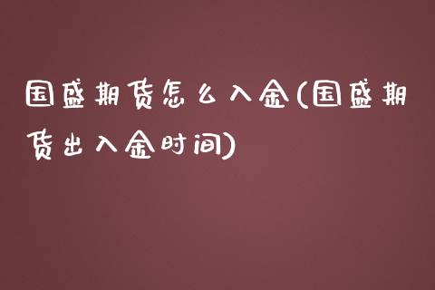 国盛期货怎么入金(国盛期货出入金时间)_https://www.zztgc.com_期货直播_第1张