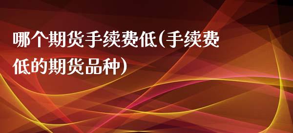 哪个期货手续费低(手续费低的期货品种)_https://www.zztgc.com_原油期货_第1张
