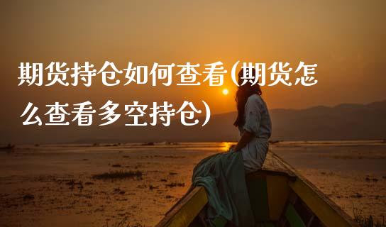 期货持仓如何查看(期货怎么查看多空持仓)_https://www.zztgc.com_期货行情_第1张