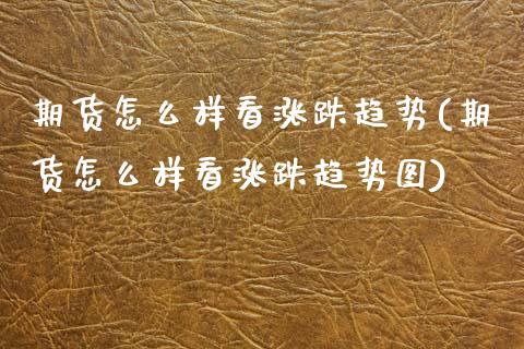 期货怎么样看涨跌趋势(期货怎么样看涨跌趋势图)_https://www.zztgc.com_期货直播_第1张