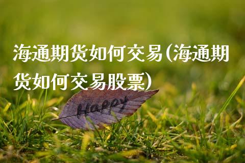 海通期货如何交易(海通期货如何交易股票)_https://www.zztgc.com_原油期货_第1张