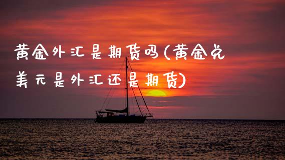 黄金外汇是期货吗(黄金兑美元是外汇还是期货)_https://www.zztgc.com_期货行情_第1张