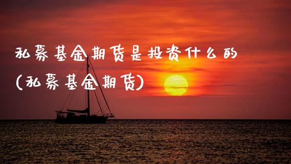 私募基金期货是投资什么的(私募基金期货)_https://www.zztgc.com_期货直播_第1张
