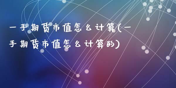一手期货市值怎么计算(一手期货市值怎么计算的)_https://www.zztgc.com_期货入门_第1张