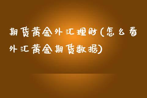 期货黄金外汇理财(怎么看外汇黄金期货数据)_https://www.zztgc.com_原油期货_第1张