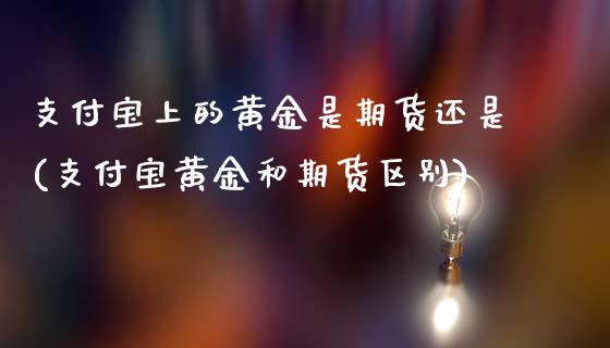支付宝上的黄金是期货还是(支付宝黄金和期货区别)_https://www.zztgc.com_期货开户_第1张