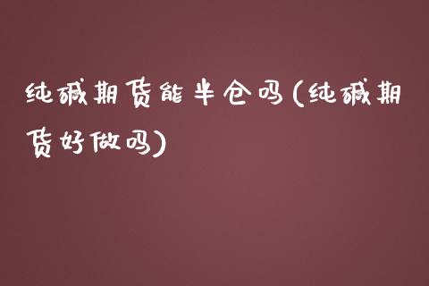 纯碱期货能半仓吗(纯碱期货好做吗)_https://www.zztgc.com_原油期货_第1张