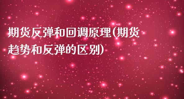期货反弹和回调原理(期货趋势和反弹的区别)_https://www.zztgc.com_期货开户_第1张