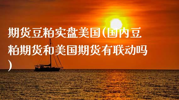 期货豆粕实盘美国(国内豆粕期货和美国期货有联动吗)_https://www.zztgc.com_原油期货_第1张