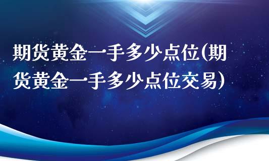 期货黄金一手多少点位(期货黄金一手多少点位交易)_https://www.zztgc.com_黄金期货_第1张