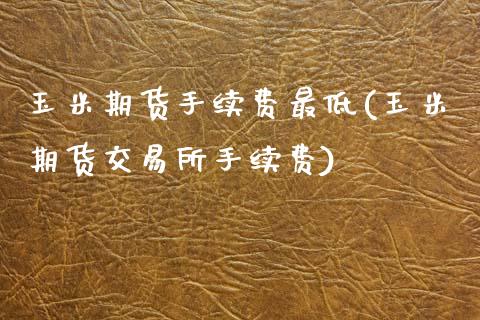 玉米期货手续费最低(玉米期货交易所手续费)_https://www.zztgc.com_期货入门_第1张