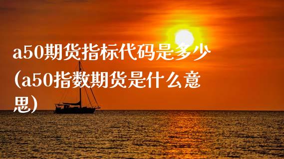 a50期货指标代码是多少(a50指数期货是什么意思)_https://www.zztgc.com_期货入门_第1张