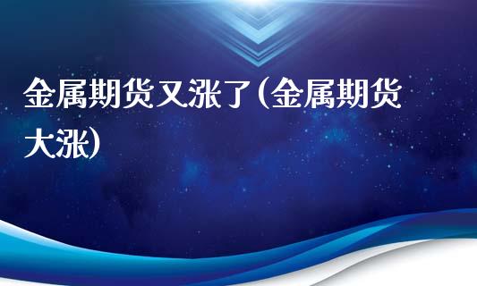 金属期货又涨了(金属期货大涨)_https://www.zztgc.com_期货直播_第1张
