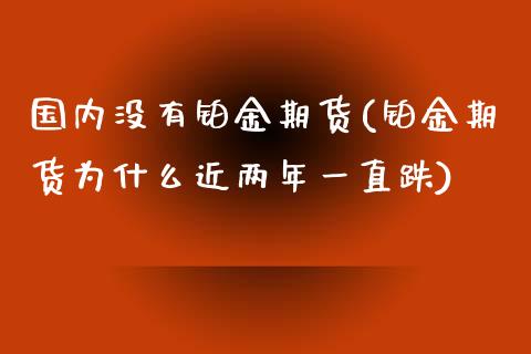 国内没有铂金期货(铂金期货为什么近两年一直跌)_https://www.zztgc.com_期货行情_第1张