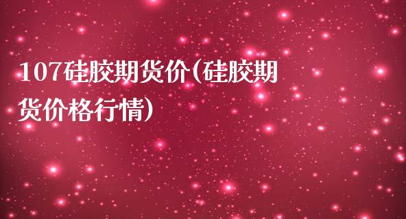 107硅胶期货价(硅胶期货价格行情)_https://www.zztgc.com_期货入门_第1张