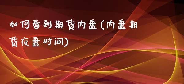 如何看到期货内盘(内盘期货夜盘时间)_https://www.zztgc.com_期货直播_第1张