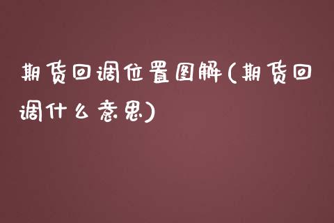 期货回调位置图解(期货回调什么意思)_https://www.zztgc.com_期货直播_第1张