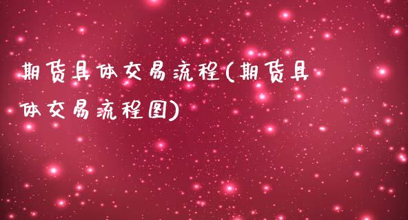 期货具体交易流程(期货具体交易流程图)_https://www.zztgc.com_黄金期货_第1张
