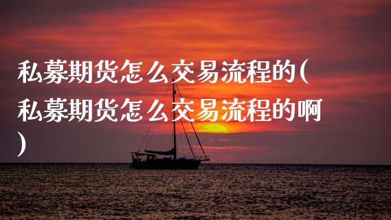 私募期货怎么交易流程的(私募期货怎么交易流程的啊)_https://www.zztgc.com_黄金期货_第1张