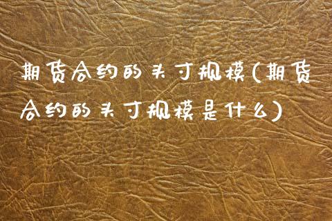 期货合约的头寸规模(期货合约的头寸规模是什么)_https://www.zztgc.com_原油期货_第1张