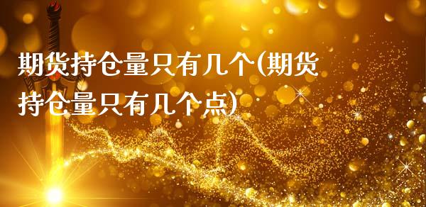 期货持仓量只有几个(期货持仓量只有几个点)_https://www.zztgc.com_期货开户_第1张