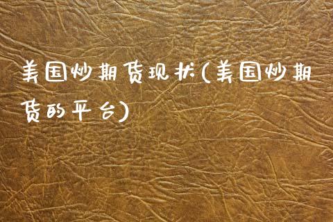 美国炒期货现状(美国炒期货的平台)_https://www.zztgc.com_期货开户_第1张