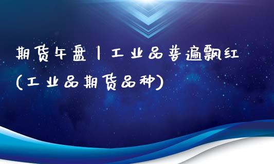 期货午盘丨工业品普遍飘红(工业品期货品种)_https://www.zztgc.com_原油期货_第1张