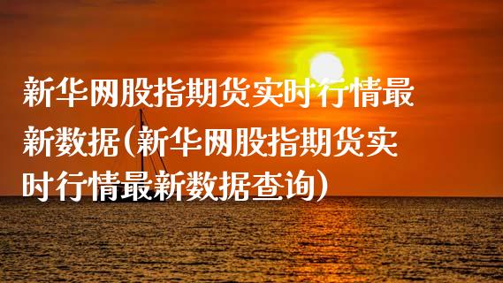 新华网股指期货实时行情最新数据(新华网股指期货实时行情最新数据查询)_https://www.zztgc.com_期货开户_第1张