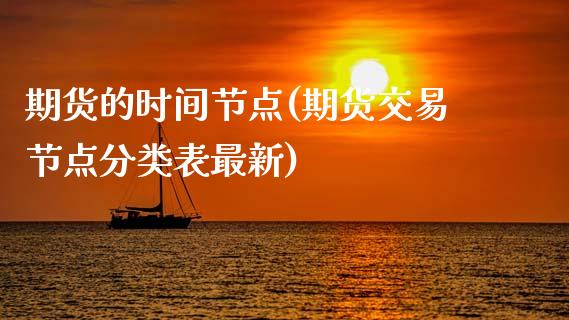 期货的时间节点(期货交易节点分类表最新)_https://www.zztgc.com_期货行情_第1张