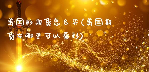 美国的期货怎么买(美国期货在哪里可以看到)_https://www.zztgc.com_期货入门_第1张