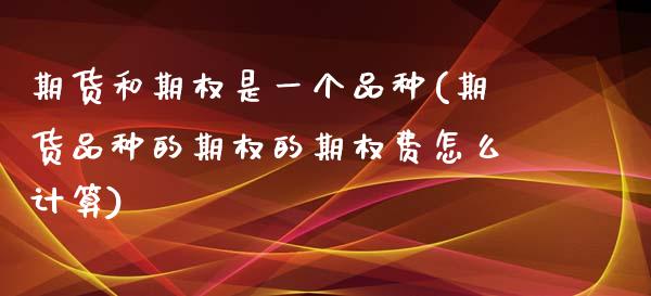 期货和期权是一个品种(期货品种的期权的期权费怎么计算)_https://www.zztgc.com_期货入门_第1张