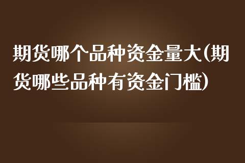 期货哪个品种资金量大(期货哪些品种有资金门槛)_https://www.zztgc.com_期货入门_第1张
