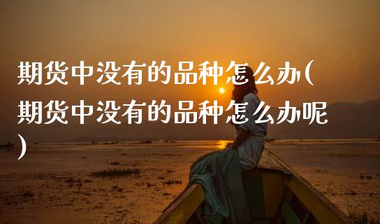 期货中没有的品种怎么办(期货中没有的品种怎么办呢)_https://www.zztgc.com_期货行情_第1张