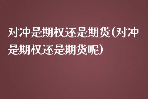 对冲是期权还是期货(对冲是期权还是期货呢)_https://www.zztgc.com_期货直播_第1张
