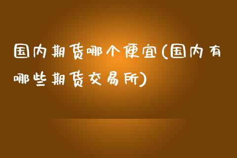 国内期货哪个便宜(国内有哪些期货交易所)_https://www.zztgc.com_原油期货_第1张
