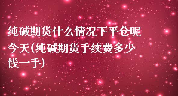 纯碱期货什么情况下平仓呢今天(纯碱期货手续费多少钱一手)_https://www.zztgc.com_期货直播_第1张