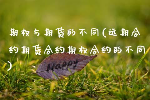 期权与期货的不同(远期合约期货合约期权合约的不同)_https://www.zztgc.com_期货直播_第1张