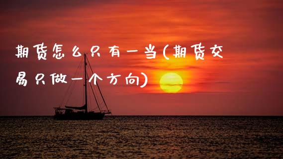 期货怎么只有一当(期货交易只做一个方向)_https://www.zztgc.com_期货直播_第1张