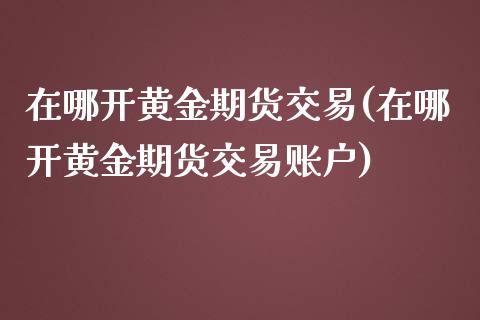 在哪开黄金期货交易(在哪开黄金期货交易账户)_https://www.zztgc.com_期货直播_第1张
