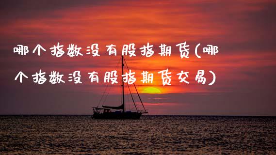 哪个指数没有股指期货(哪个指数没有股指期货交易)_https://www.zztgc.com_期货直播_第1张