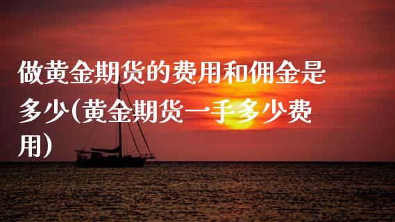 做黄金期货的费用和佣金是多少(黄金期货一手多少费用)_https://www.zztgc.com_期货行情_第1张