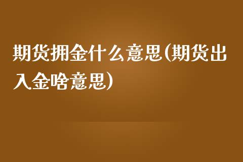 期货拥金什么意思(期货出入金啥意思)_https://www.zztgc.com_原油期货_第1张
