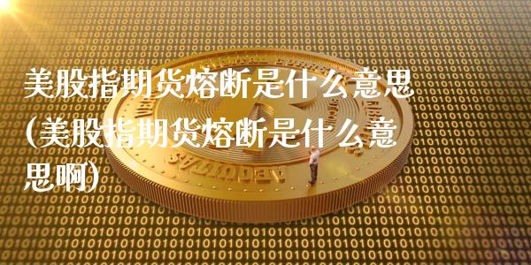 美股指期货熔断是什么意思(美股指期货熔断是什么意思啊)_黄金期货_第1张_珍投期货网 美股指期货熔断是什么意思(美股指期货熔断是什么意思啊)_https://www.zztgc.com_黄金期货_第1张