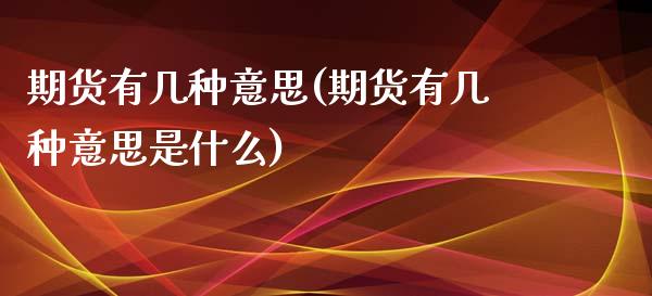 期货有几种意思(期货有几种意思是什么)_https://www.zztgc.com_期货开户_第1张