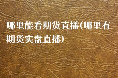哪里能看期货直播(哪里有期货实盘直播)_https://www.zztgc.com_原油期货_第1张